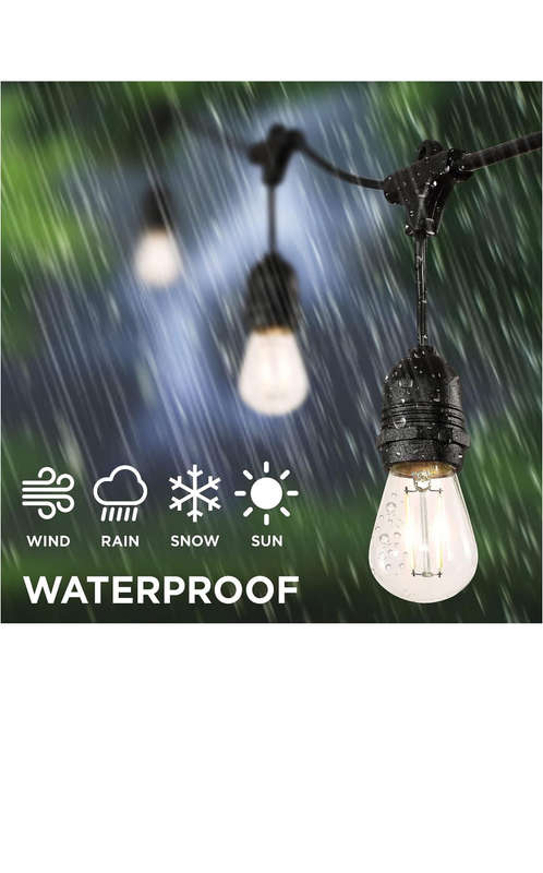 2 Pack-5-meter 10 bulb retro string light and solar panel