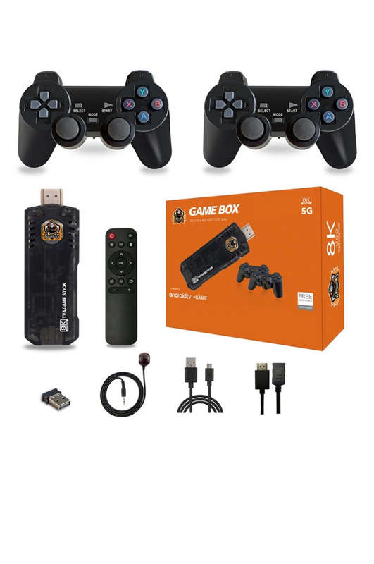 M8 TV Game Stick 8K with Wireless 2 Gamepad 2GB RAM 16GB ROM