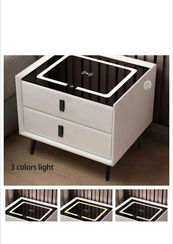 SMART SIDE TABLE WITH WIRELESS CHARGING STATION Nightstand