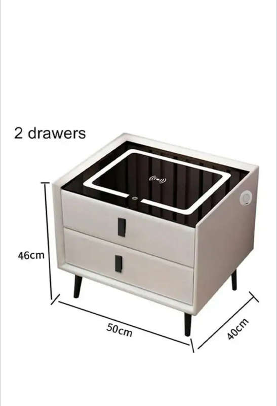 SMART SIDE TABLE WITH WIRELESS CHARGING STATION Nightstand