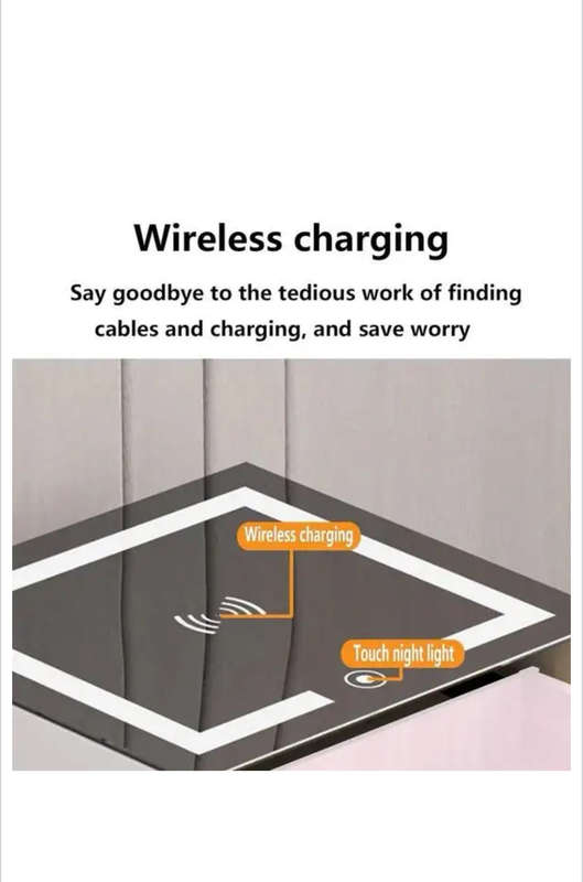 SMART SIDE TABLE WITH WIRELESS CHARGING STATION Nightstand