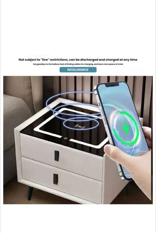 SMART SIDE TABLE WITH WIRELESS CHARGING STATION Nightstand