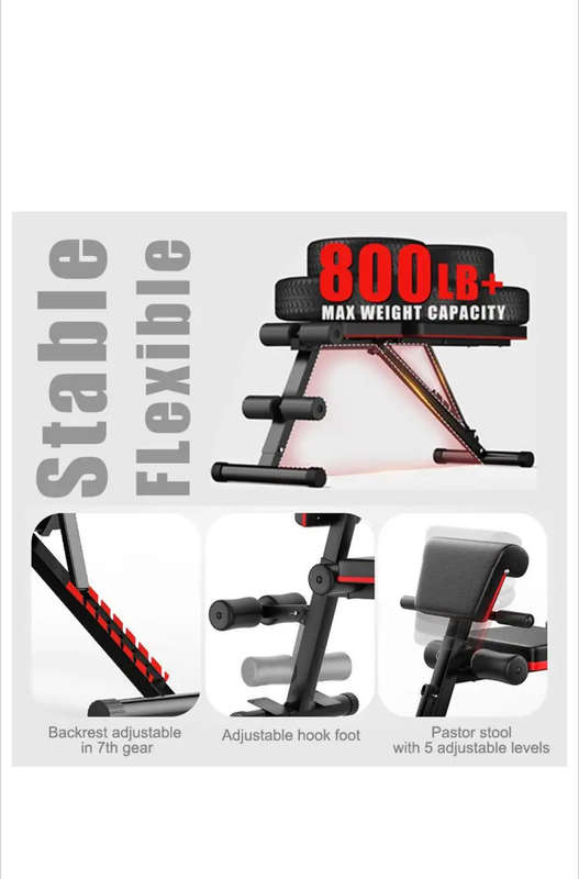 Adjustable Weight Bench Dumbbell Strength Trainin Foldable Home Gym Workout