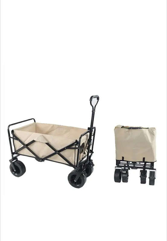 Foldable Camping Wagon/Foldable Trolley - Beige