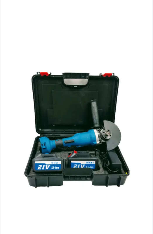 Cordless Angle Grinder Brushless 21V 115mm with 2xBatteries and Carry Case