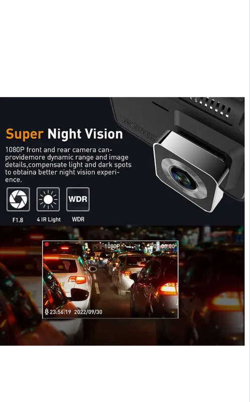 4-Inch Screen Wifi Dashboard Camera