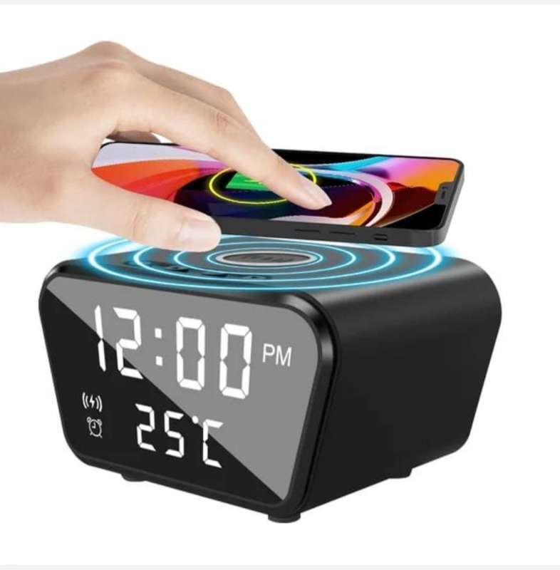 Alarm Clock with Wireless Charging