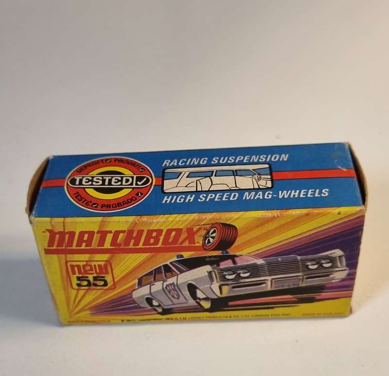 Matchbox Lesney 55E Mercury Commuter Police Original Box