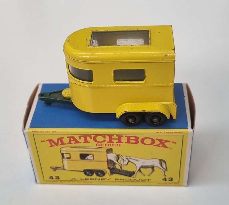 Matchbox Lesney 43C Pony Trailer Original Box