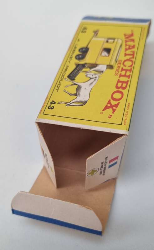 Matchbox Lesney 43C Pony Trailer Original Box