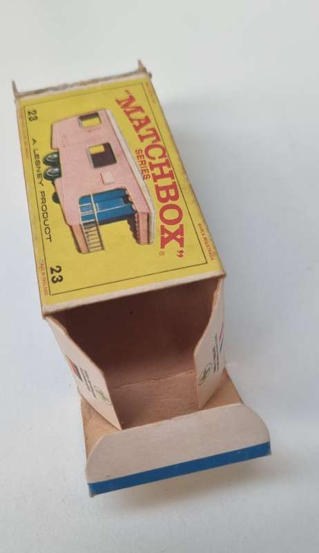 Matchbox Lesney Matchbox 23d, Trailer Caravan Original Box