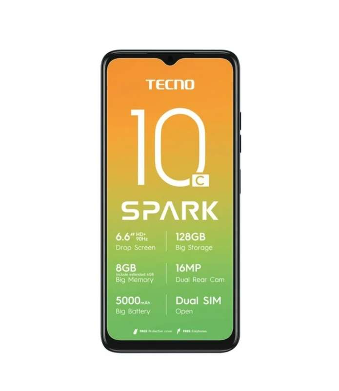 TECNO SPARK 10C META Black + Free InPods 12 and Powerbank  (Please read description)