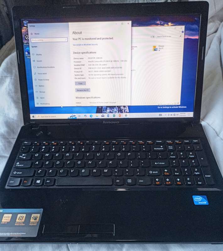 LENOVO G580 LAPTOP. 500GB HDD, 4GB RAM with MS OFFICE