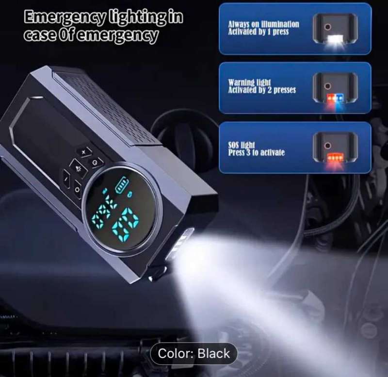 4 in 1 Car jumpstarter (1pc multifunction Portable Jumpstarter with Air compressor) GREAT SPECIAL