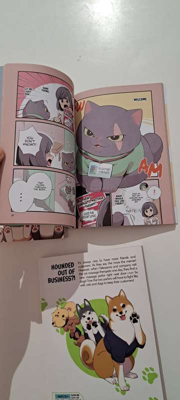 Cat Massage Therapy books 1. 2. and 3. graphic novel manga comic books Japan (books in English)