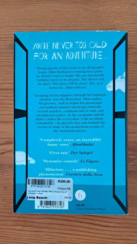 The Hundred Year Old Man Who Climbed Out Of The Window & Disappeared Jonas Jonasson comdey