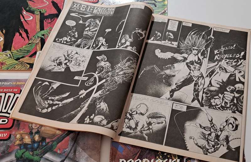 5x The Best Of 2000AD Judge dredd vintage old rare retro comic books Fleetway & IPC magazine's