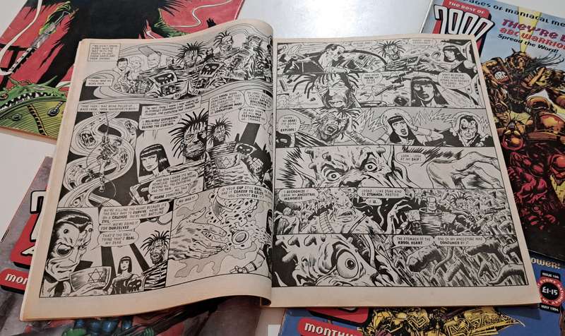 5x The Best Of 2000AD Judge dredd vintage old rare retro comic books Fleetway & IPC magazine's