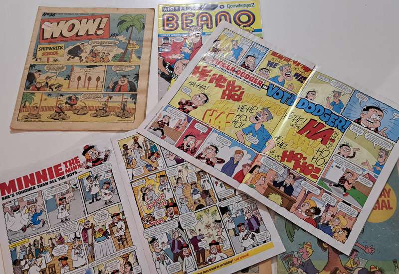 6x Beano / WOW / Buster British classic comic books rare retro old collectable kids children cartoon