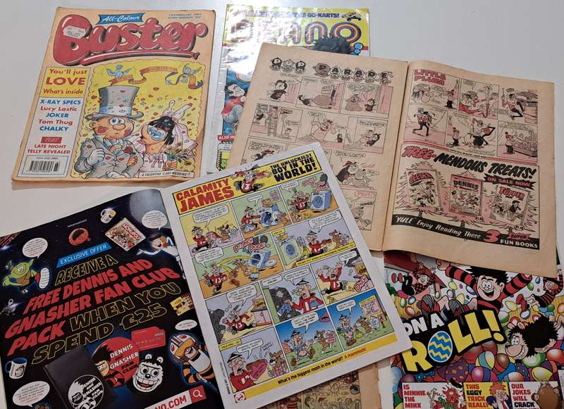6x Beano / Buster British classic comic books rare retro old collectable kids children cartoon