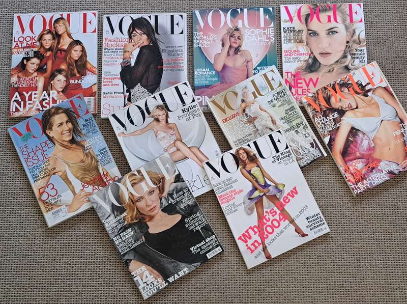 4x VOGUE magazines fashion beauty makeup clothing vintage models celeb rare cpllectable