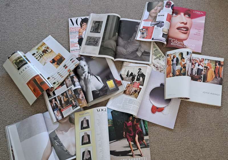 4x VOGUE magazines fashion beauty makeup clothing vintage models celeb rare cpllectable