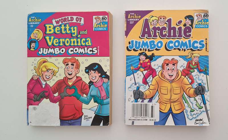 2x Archie jumbo comics classic comic books  Archie jumbo comics #337 Archie jumbo comics #22