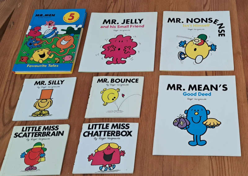 8x Mr Men & Little Miss books By Roger Hargreaves kids children's picture story books classic