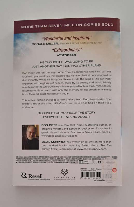 90Minutes In Heaven Don Piper with Cecil Murphey faith religion true story nonfiction memoir Christi