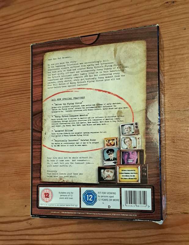 Monty Python's Flying Circus Complete boxset DVD movies classic vintage rare