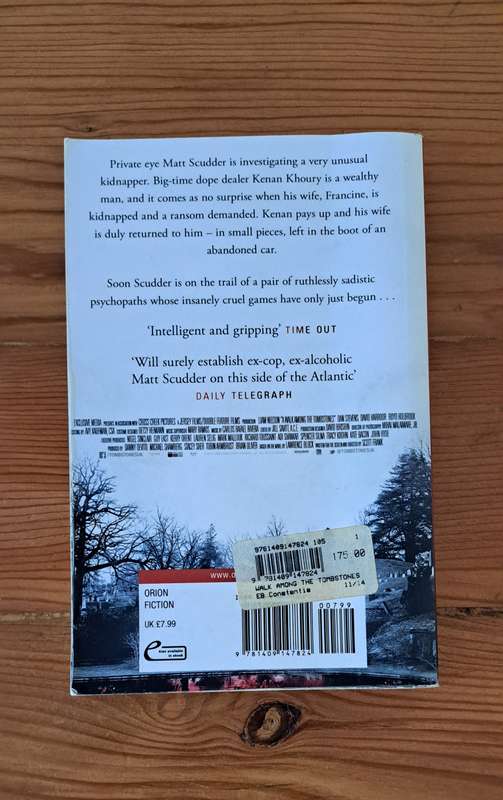 A Walk Among The Tombstones By Lawrence Block mystery crime thriller detective noir suspense America