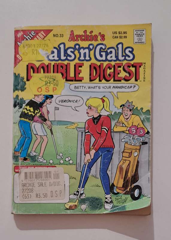 Achie's Pals n Gals Double digest #33 dated 1998 cartoon comic book strip classic