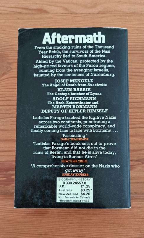 After Math Ladislas Farago by Martin Bormann history world war 2 holocaust nazi Germany Fourth Reich