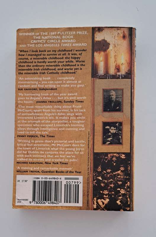 Angela's Ashes By Frank McCourt (1997) classic memoir biography Ireland