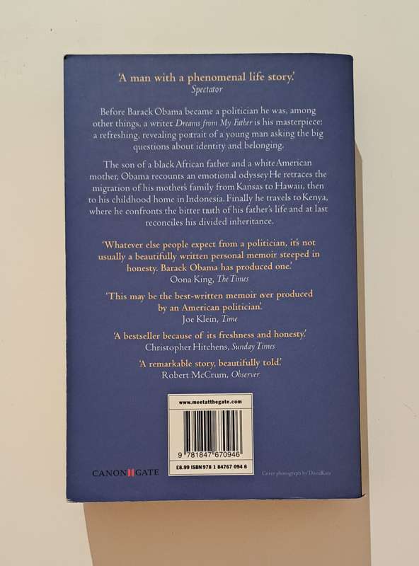 Barack Obama Dreams From My Father Biography memoir USA president politics history race true story