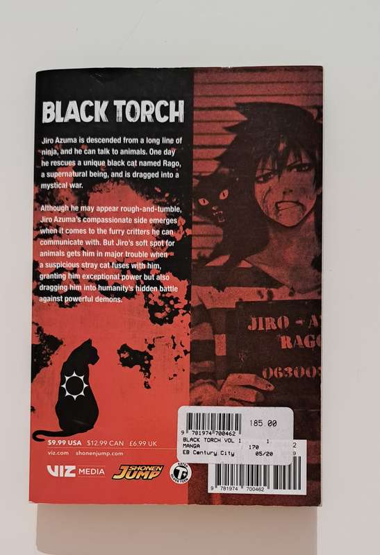 Black torch #1 by Tsuyoshi Takaki (2018 Viz Media) 1st printing comic book Japanese Manga