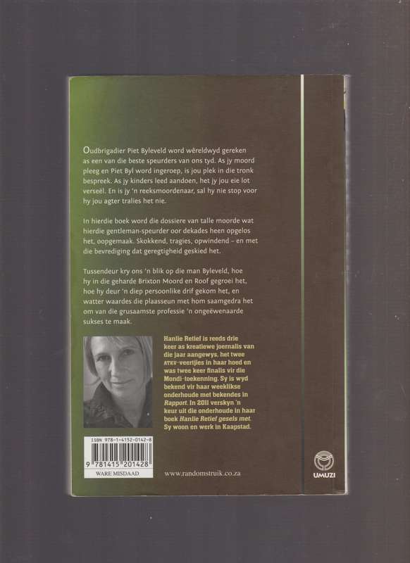 Byle-Veld Dossier Van n Baasspeurder By Hanlie Retief true crime South Africa Serial killers Afrikaa