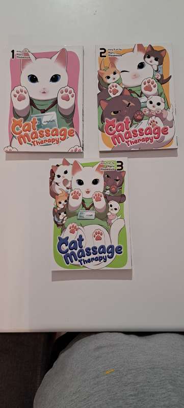 Cat Massage Therapy books 1. 2. and 3. graphic novel manga comic books Japan (books in English)