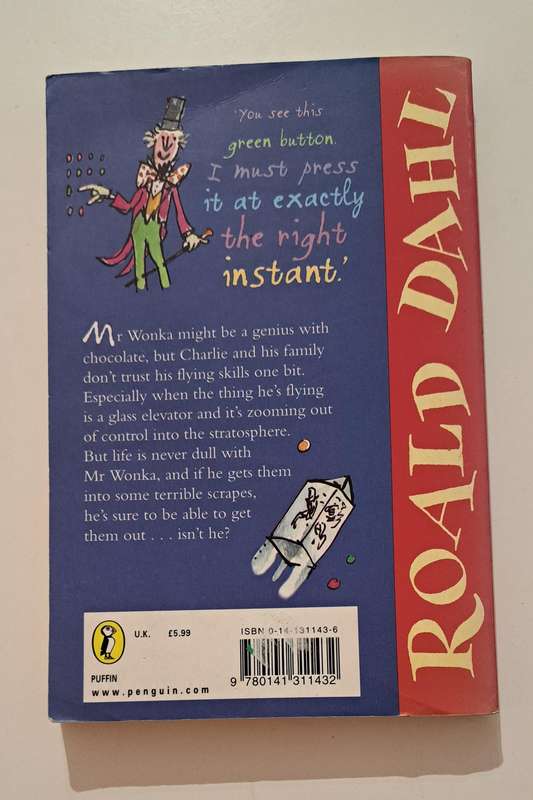 Charlie and the Great Glass Elevator Roald Dahl kids children classic story book fantasy