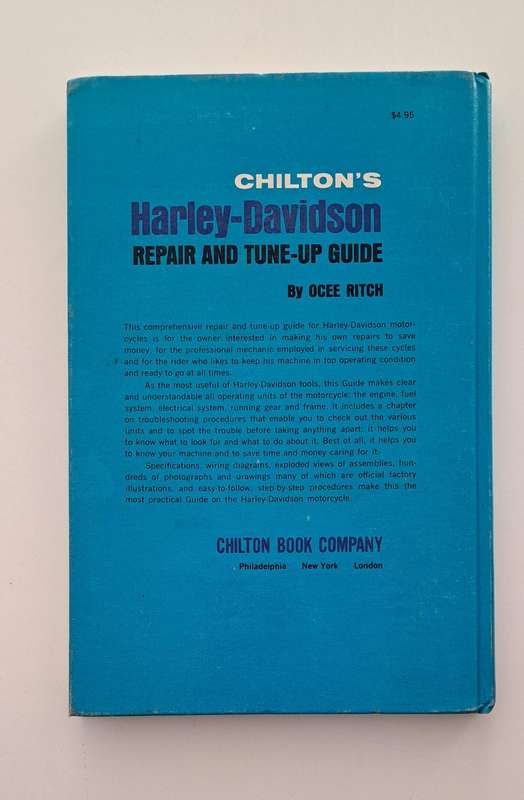 Chilton's Harley Davidson Repair & Tune-up Guide 1970 motorcycle memorabilia vintage rare collectabl