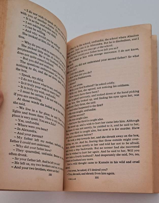 Cry The Beloved Country By Alan Paton 1980 South Africa historical literature school novel classic v