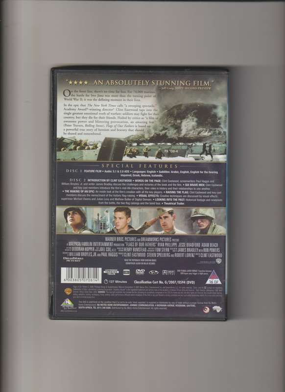 DVD movie film Flags Of Our Fathers Double disc Clint Eastwood war epic action history adventure cla