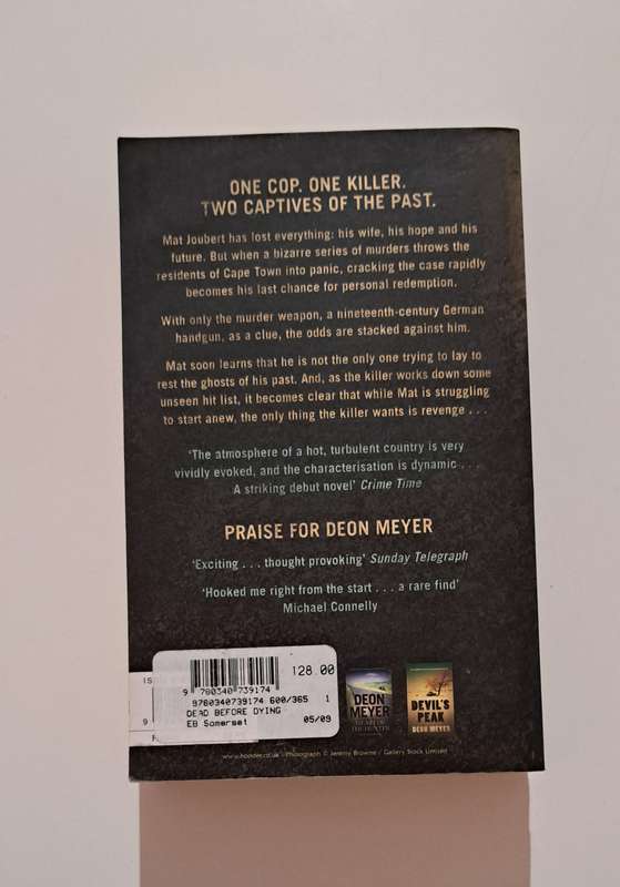 Dead Before Dying Deon Meyer crime mystery detective thriller South Africa Cape Town suspense