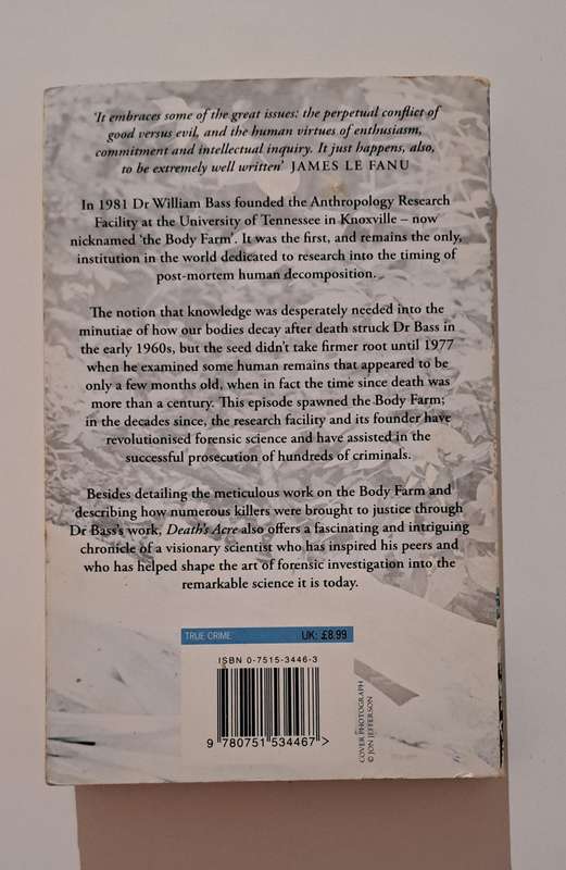 Death's Acre Inside The Legendary Body Farm By Patricia Cornwell true crime medical memoir
