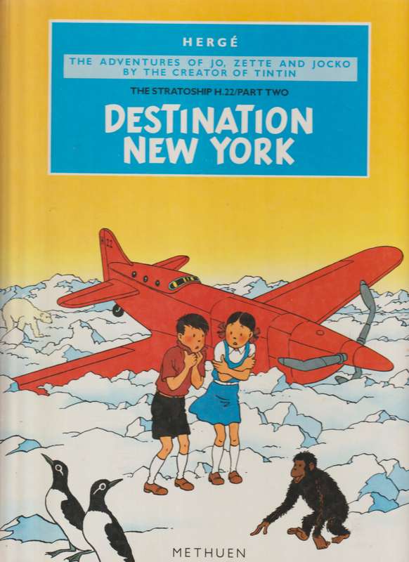 Destination New York By Herge comic cartoon book author of Tintin