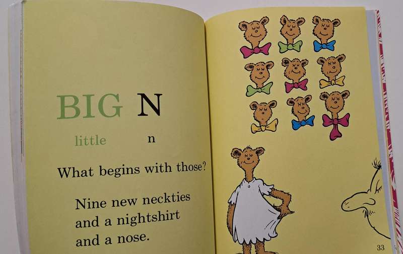 Dr Seuss ABC picture story book early learning the alphabet for youngsters kids children's classic