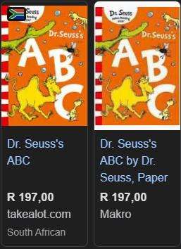 Dr Seuss ABC picture story book early learning the alphabet for youngsters kids children's classic