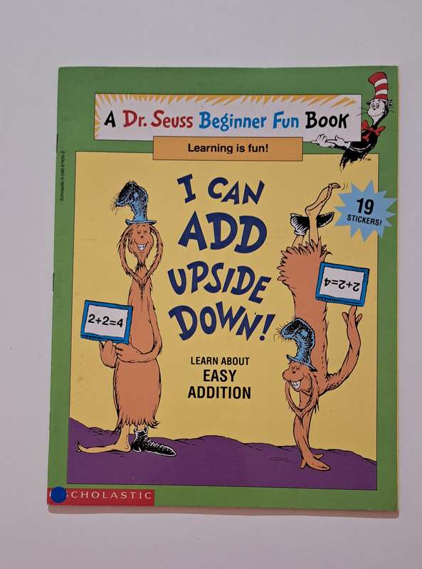 Dr Seuss I Can Add Upside Down beginner fun book early learning maths sums activity counting childre