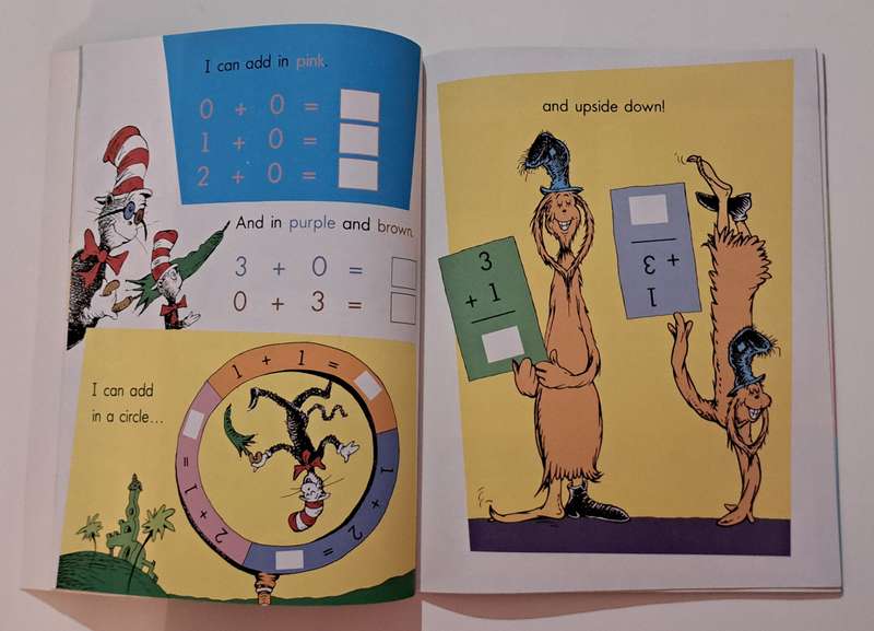 Dr Seuss I Can Add Upside Down beginner fun book early learning maths sums activity counting childre