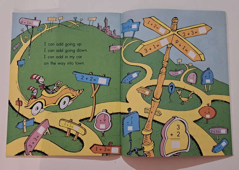 Dr Seuss I Can Add Upside Down beginner fun book early learning maths sums activity counting childre